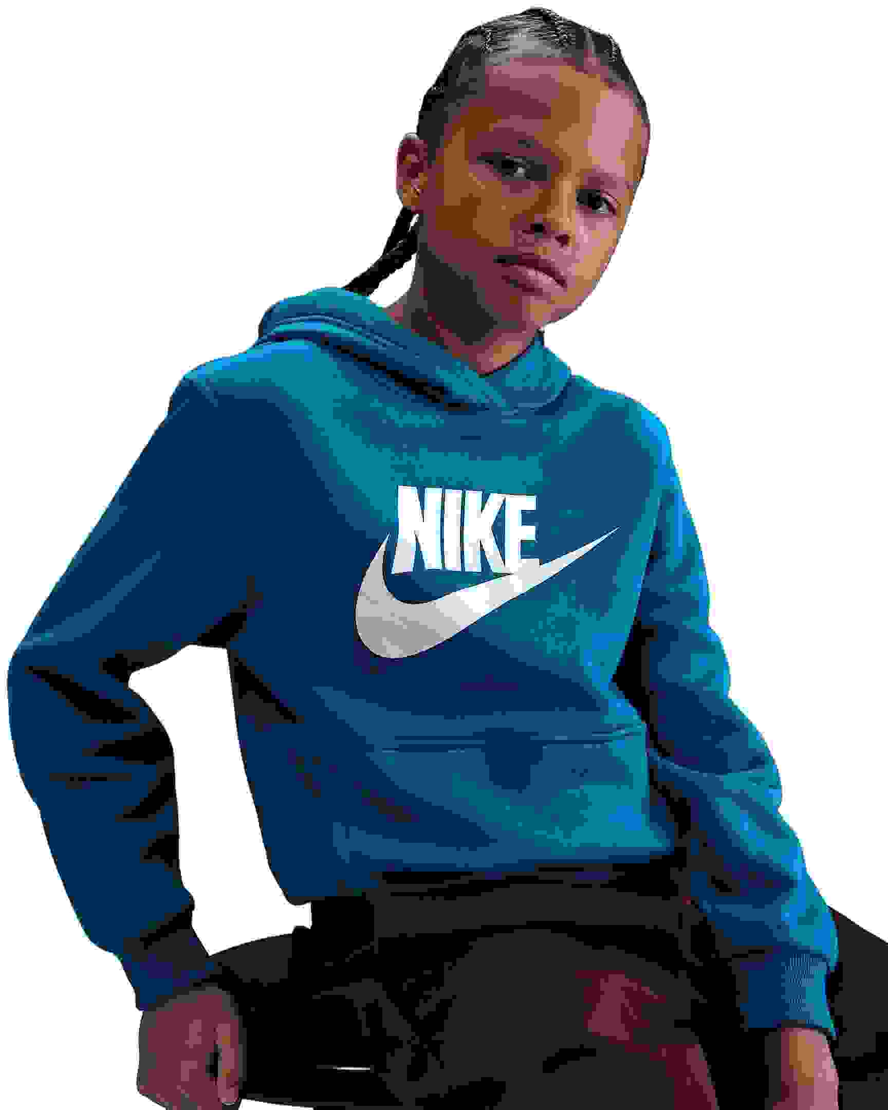 Nike Sportswear Club Fleece Full-Zip Winterized Big Kids' Blue Hooded Jacket